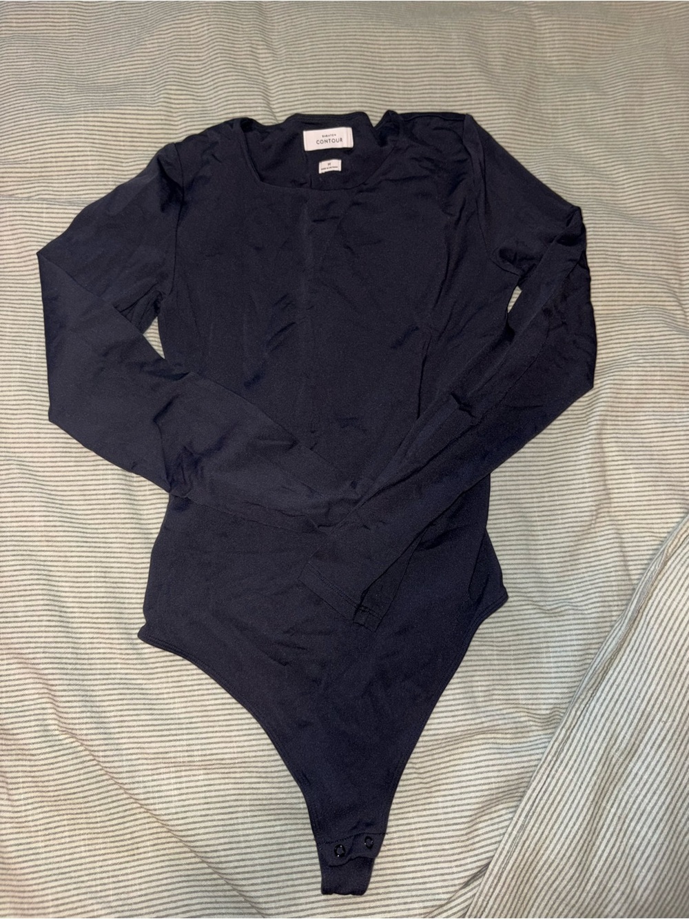 Babaton contour Long-Sleeve Black bodysuit